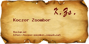 Koczor Zsombor névjegykártya