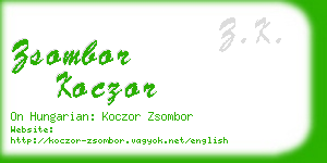 zsombor koczor business card